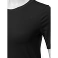 thumbnail image 4 of A2Y Women's Basic Solid Premium Cotton Short Sleeve Crew Neck T Shirt Tee Tops Black 3XL, 4 of 5