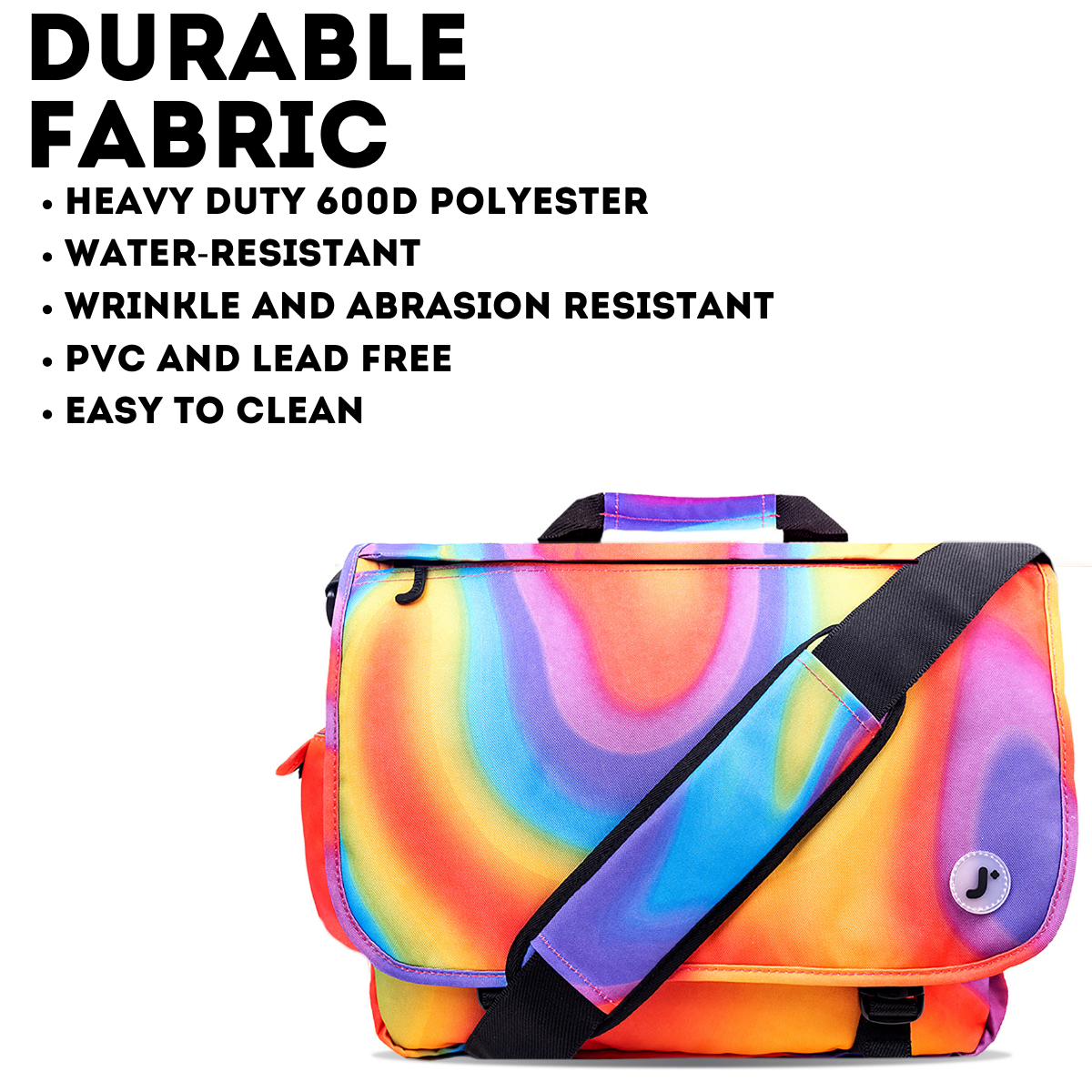 J World Unisex Thomas 16" Messenger Bag With Laptop Sleeve For School And Travel, Heat