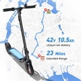 thumbnail image 4 of iScooter 500W Electric Scooter for Adults，23 Miles & 22 MPH Max，Extra-Wide Pedals, 10'' Pneumatic Tires Portable Folding Design，Commuting E-Scooter Christmas Gifts, 4 of 8