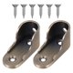 thumbnail image 2 of 2 soportes para barra de armario con base de brida (bronce), 2 of 5