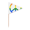 thumbnail image 1 of Rainbow   Anti war LGBT Toothpick Triangle Cupcake Toppers Flag, 1 of 3