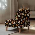 thumbnail image 5 of HELLHERO Skull and Sunflower Pattern Accent Chair Cover Protector, Dustproof Stain Resistant Armless Accent Chair Washable Cover for Hotel Dining Room, 5 of 8