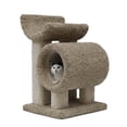 thumbnail image 1 of Beatrise 30 Inch Carpeted Kitty Cat Play Tunnel Toy & Perch Tree Furniture Post, 1 of 1