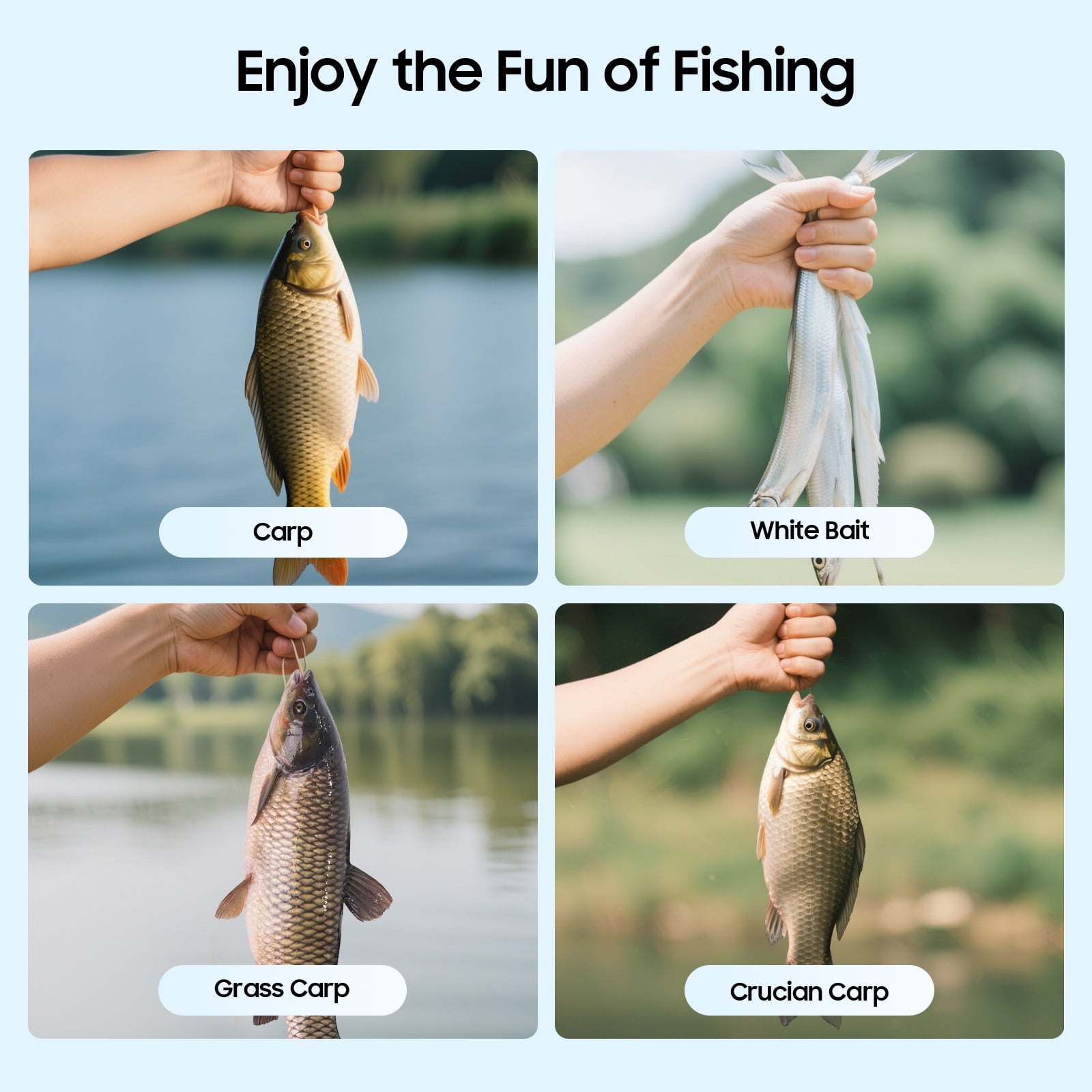 ToppiJoy Fishing Rod and Reel Combos, Telescopic Fishing Pole with Spinning Reel with Fishing Lures Hooks Accessories Fishing Bag