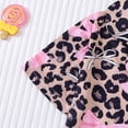 thumbnail image 6 of WhouRiu Outfits for Toddler Girl Leopard Graphic Short Sleeve Shirts Shorts Cozy Soft Sleepwear Outfit Set for Children Pink,Size 4 Y, 6 of 8