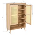 thumbnail image 3 of Homycasa Storage Cabinet Rattan Sideboard Kitchen Buffet Cupboard Storage Cabinet for Entryway, Hallway, 3 of 9