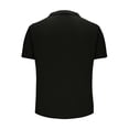 thumbnail image 5 of lkfuzj Men's Casual Solid Color Cuban Collar Turn-down Collar Shirt Short Sleeve Cardigan Blouse Soft Summer Gentlemen's Tops Charming 2024 Mens Tops Black, 5 of 6