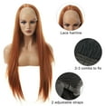 thumbnail image 6 of Unique Bargains Lace Front Wigs for Women 24" Brown Long Straight Hair with Wig Cap, 6 of 6