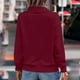 thumbnail image 5 of Pntutb Mujeres Moda Casual tops Manga Larga Impreso Cuello Alto Suelto Cremallera Pullover Sudaderas Pntutb Pntutb-273, 5 of 7