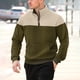 thumbnail image 1 of Ceisia Men's Regular-Fit Stand-Collar Half-Zip Color-Blocked Argyle-Textured Polyester Pullover Gift, 1 of 6