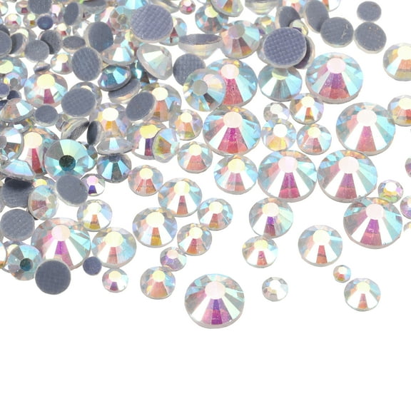 400 Pcs Hotfix Rhinestones Flatback Crystal Glass Gems with Clear Bag Nail Art Kit for Crafts Clothes DIY Decoration 5 Sizes (SS6-SS20 Set, Night Starry Sky)