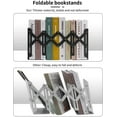 thumbnail image 6 of MSDADA Book Stand Expandable Metal Non-Skid Bookends(Black), 6 of 9