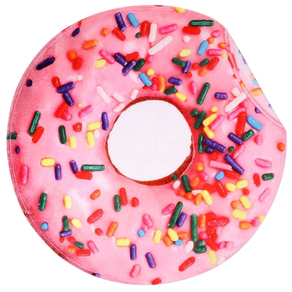 Donut Blanket - Novelty Big Donut Blanket Adult and Kids - Premium Soft Flannel Round Pink Glazed Donut Blankets for Indoors, Outdoors, Travel, Home 285 GSM - 71 Inches