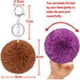 thumbnail image 3 of Fymlhomi18 Pieces Pom Pom Keychain Rabbit Faux Fur Pom Pom Balls Keychain Fluffy Pom Pom with Keychain Hooks for Women Girls Bag Accessories, 3 of 7