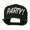 Black, variant on Flat Bill Party Embroidered Cap - Silver OSFM