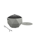 thumbnail image 2 of COSCO Outdoor 25" Geo Wood Burning Fire Pit with Rain Cover and Accessories, Ceramic, Gray, 2 of 12