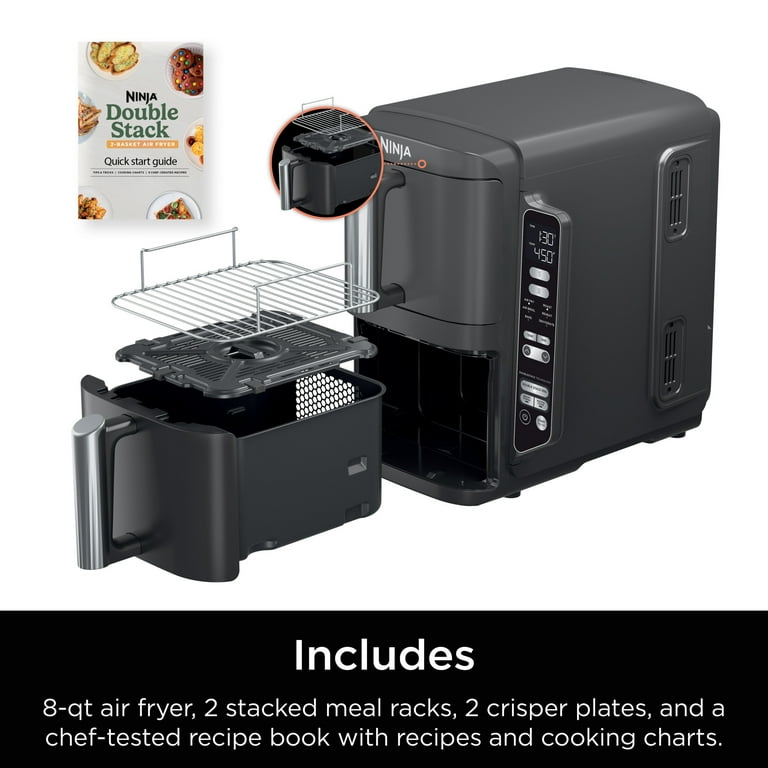 Ninja, DoubleStack 2-Basket Air Fryer, 8 QT, Family Size - Walmart.com