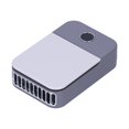 thumbnail image 3 of Ventilador eléctrico con pantalla digital LED, carga USB, portátil, para colgar en el cuello, para el hogar y al aire libre, azul marino, 3 of 10