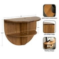 thumbnail image 2 of Kate and Laurel Jalla Wooden Floating Side Table, 18 x 10 x 14, Natural Rustic, Modern Solid Wood Wall-Mounted End Table with Shelves for Extra Storage and Added Functionality, 2 of 8