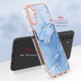 thumbnail image 6 of Designed for Samsung Galaxy A05s Marble Case, Ultra Thin Girls Women Plating Marble Designed Flexible Soft TPU IMD Marble Protective Case Cover for Samsung Galaxy A05s - Blue, 6 of 11