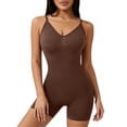 thumbnail image 2 of FNFYFH Waist Trainer Bodysuit for Women Backless Tummy Control Shapewear V Neck Seamless Full Body Shaper, 2 of 7