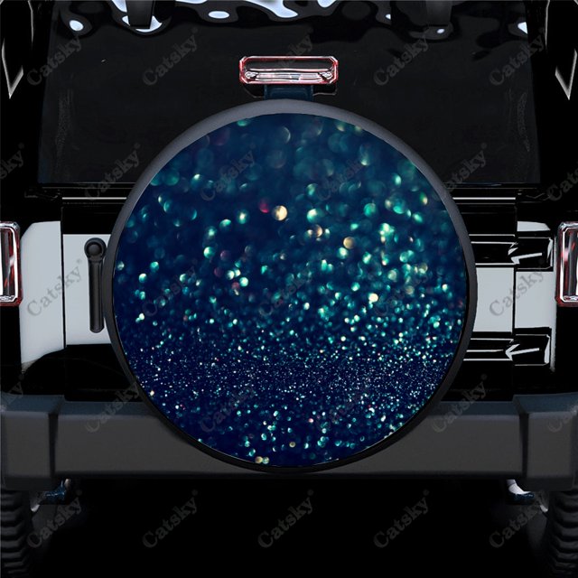 Abstract - Glitter Print Spare Tire Cover Waterproof Tire Wheel Protector for Car Truck SUV Camper Trailer Rv 14"-17"
