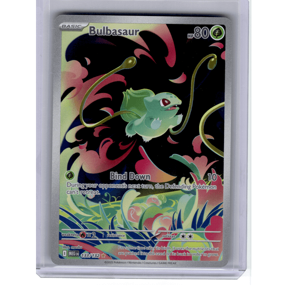Collectible 2025 Mega Evolution Illustration Rare Holo Bulbasaur #133 English Pokémon Trading Card