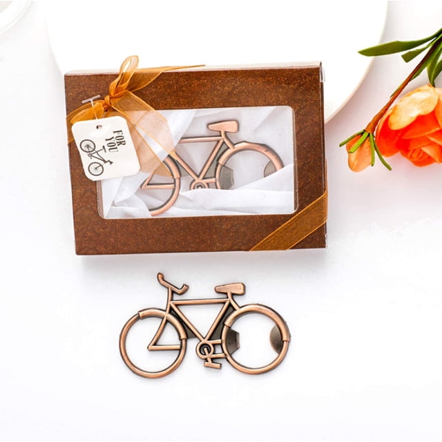 Abridor de botellas de bicicleta MODERNO - Decoración de bicicletas - Regalo de cumpleaños para ciclistas, hipsters y amantes de las bicicletas - Abrebotellas de bicicletas en una linda caja de