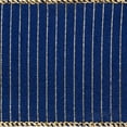 thumbnail image 2 of Vickerman 2.5" x 10 Yards Midnight Blue with Gold Stripes ribbon, 2 of 3