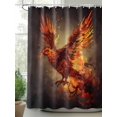 thumbnail image 2 of Shower Curtains Flame Bird Bath Curtain Frebird Feather Waterproof Bathroom Shower Curtain Set with Hooks Decoration 72 x 72 Inches, 2 of 7