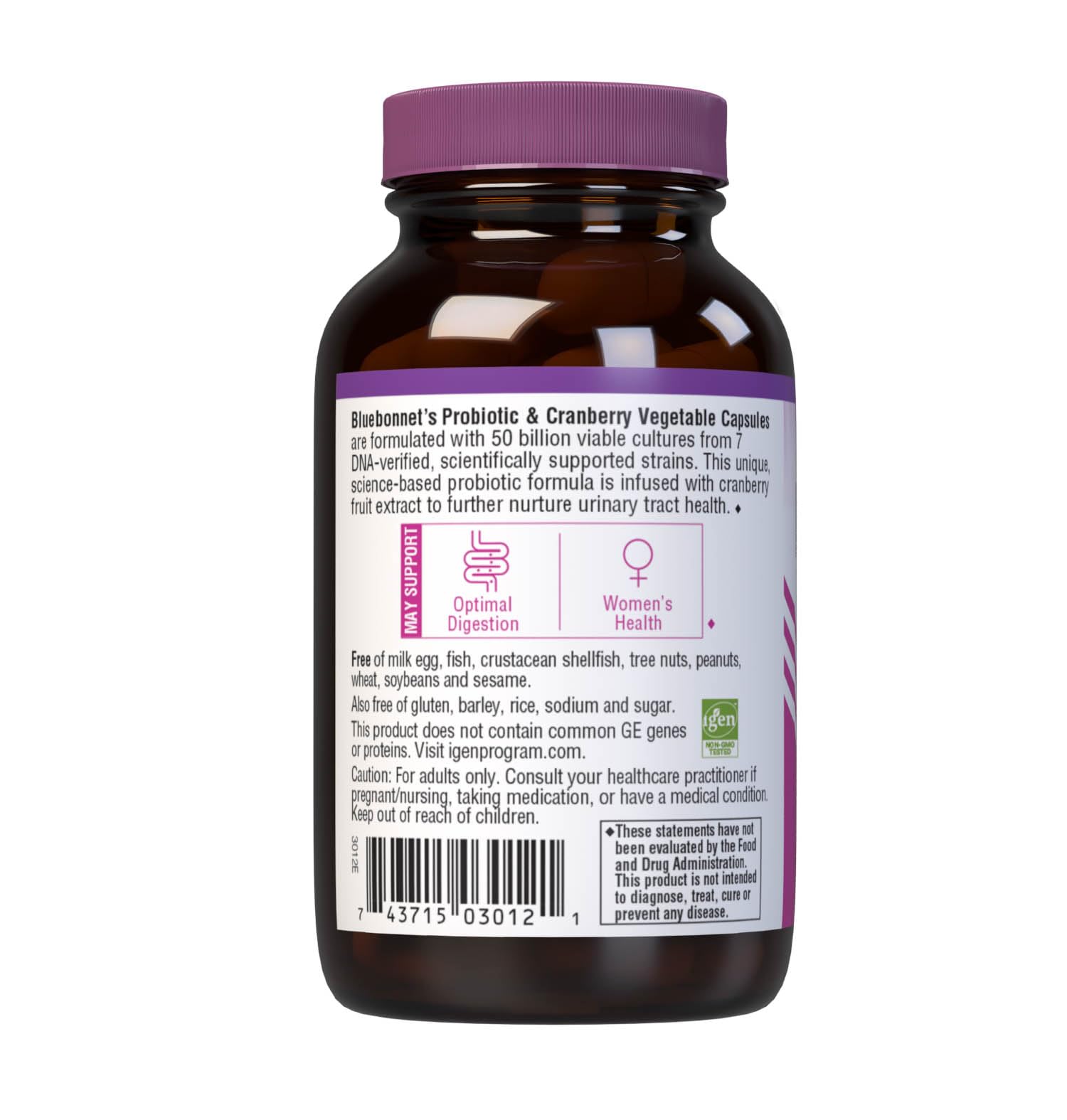 Bluebonnet Advanced Choice Ladies Single Daily Probiotic 50 Billion Cold Packaged, 30 Caps