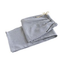 Defitshape Women's Cotton Pajama Pant Lounge Pj Bottoms Cotton Jammie Sleep Cigarette Loose Elastic Waistband Medium Waist Sleeping Loungewear Blue Large