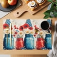 thumbnail image 2 of 4th of July Placemats Set of 8 Red Blue Star Stripe UAS Flag Poppy Flower Place Mats Indoor Wipeable Table Mats Washable Cloth Dining Table Placemats for Kitchen Holiday Party Home Decor 13x19 Inch, 2 of 9