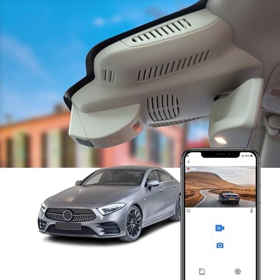Fitcamx 4K Dash Cam Compatible with Benz CLS 450 4MATIC 2019 2020 2021 2022 2023 (HD2-6269), 64GB Card