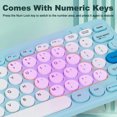 thumbnail image 2 of yeacher 2.4G Wireless Keyboard and Mouse Combo HK-09 with Retro Punk Design, Numeric Keypad, and 10M Range - Black, 2 of 7