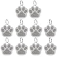 thumbnail image 1 of 10PCS 1.38in Pet Name Tag Dog Paw Design Kitten ID Tag Dog Name Tag with Ring, 1 of 10