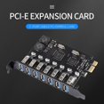 thumbnail image 3 of USB 3.0 PCI-E Expansion Card Adapter 7 Ports USB 3.0 Hub Adapter External PCI-E Extender PCI Express, 3 of 5
