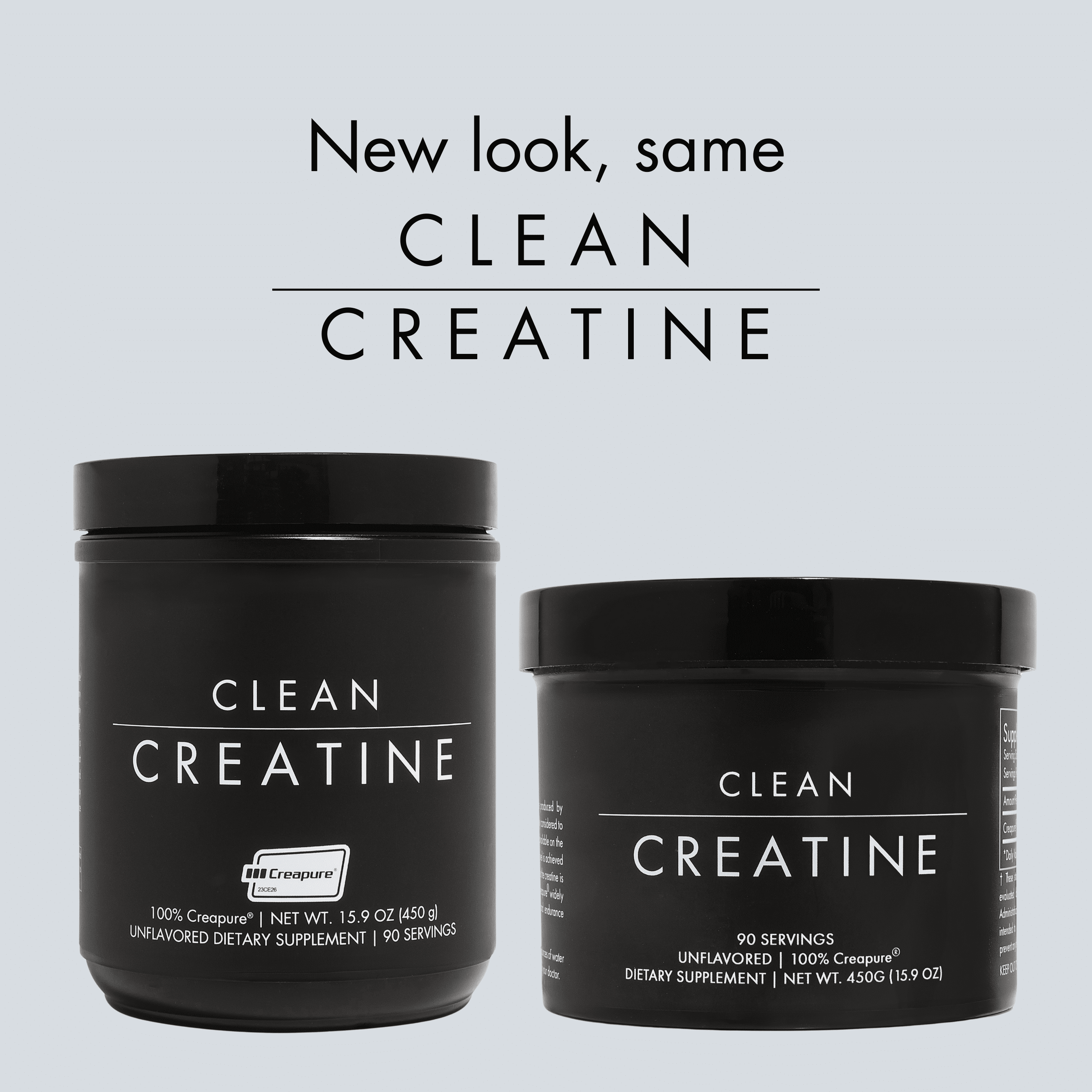 CLEAN Creatine - 100% Creapure® Creatine Monohydrate Powder for Muscle Growth | 450 Grams - 90 Servings | Unflavored | Vegan, Keto, Gluten-Free, and Easy to Mix