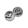 Harley-Davidson American Flag Eagle Challenge Coin, 1.75 inch. Silver 8009045, Harley Davidson