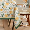 thumbnail image 5 of Champagne Rose Tablecloth Waterproof, Table Cloth Rectangle, Stain Resistant Fabric Table Cloths for Kitchen Table Party Picnic Dinner Spring Autum Decor (60 x 84 Inch), 5 of 6