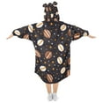 thumbnail image 2 of joogoo Wearable Blanket Hoodie for Football Rugby Stars Oversized Sherpa Hooded 3-14 YR M, 2 of 7