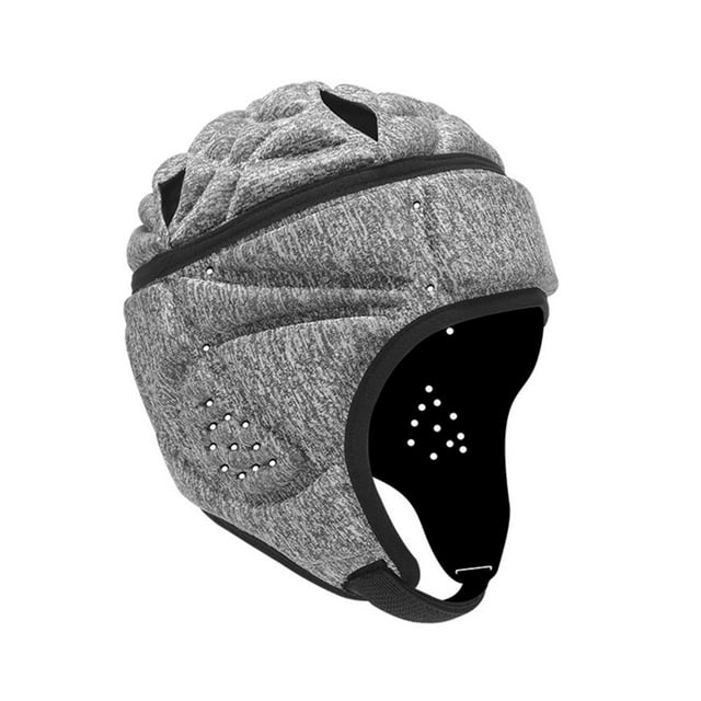 YOPTOP Soft Shell Football Helmet Scrum Cap 7v7 Rugby Helmet Foam Cotton Protective Soft Padded Headgear Autism Surf Flag Football Helmet Youth Adult,Grey