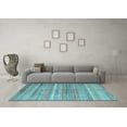 thumbnail image 3 of Ahgly Company Indoor Round Southwestern Light Blue Country Area Rugs, 3' Round, 3 of 4