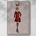 thumbnail image 2 of Christmas Christmas Fashion Bunny - Framed Gallery Wrapped Holiday Canvas - 17 x 25 - White Frame, 2 of 8
