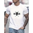 thumbnail image 1 of Camiseta estampada "NEGRA" para hombre, informal y cómoda para verano, ideal para adultos, hombres, mujeres, adolescentes y jóvenes., 1 of 6