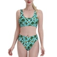 thumbnail image 2 of Picia Pineapple Sea Turtle Women's High Waisted Bikini Scoop Neck Swimsuit Two Pieces Bathing Suit-X-Large, 2 of 8