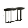 thumbnail image 6 of Weston Home Nadian Wood and Black Metal Two Drawers Sofa Table, Black, 6 of 11