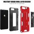 thumbnail image 4 of for iPhone 8 Plus Case with Screen Protector Heavy Duty Protective Military Grade Dual Layer Shockproof Cover with Built-in Kickstand Magnetic Phone Case for iPhone 8+/7+(Red), 4 of 7