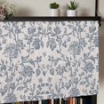 thumbnail image 5 of Blue Floral Kitchen Valances for Windows, Farmhouse Vintage Flower Leaf Botanical Bathroom Window Valances 42x12 Inch Rod Pocket Window Treatments Valance Curtains for Living Room Bedroom Decor, 5 of 9