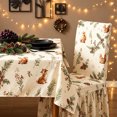 thumbnail image 6 of Christmas Tablecloth With 1 Chair Covers Waterproof Stain Polyester Dining Table Cover And Elastic Chair Slipcovers Holiday Party Decor With Snowflake, 6 of 6